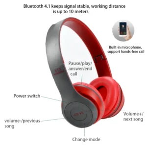 P47 Wireless Bluetooth Foldable Headphones in Pakistan