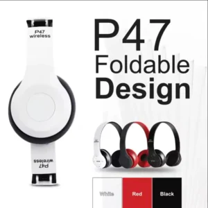 P47 Wireless Foldable Headphones in Pakistan – FM & TF Support