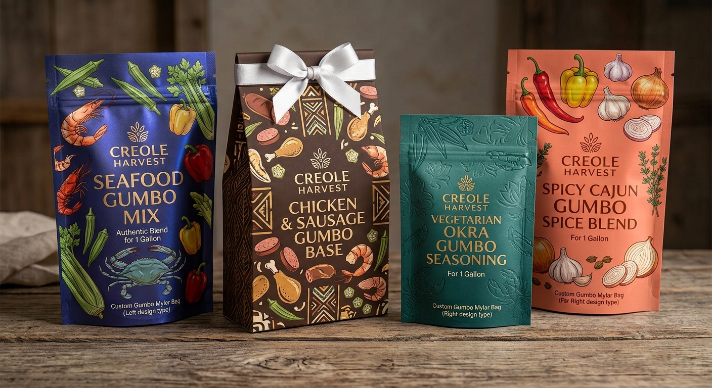 You are currently viewing Unique Custom Gumbo Mylar Packaging Bags