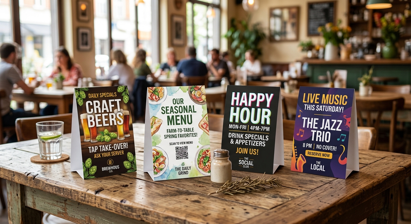 You are currently viewing Custom Table Tents: Easy Marketing Guide
