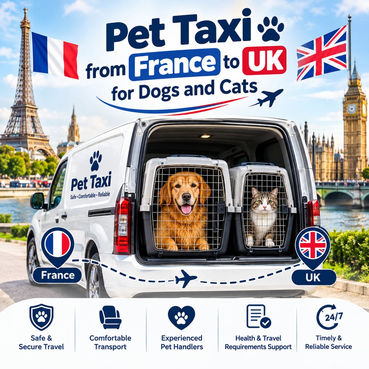 France to UK Pet Taxi